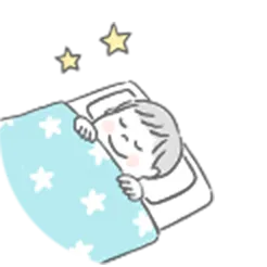 眠っている子どものイラスト