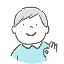 OKサインをする男の子のイラスト